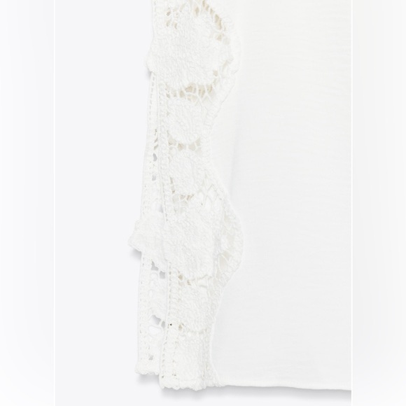 Zara White Maxi Dress with Lace Details - Picture 12 of 13